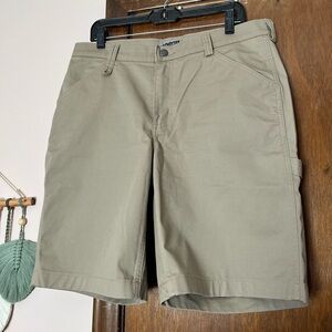 NWOT Duluth 40 Grit Workwear 10” Khaki Shorts, Women’s Size 14